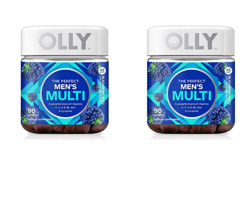 OLLY The Perfect Mens Gummy Multivitamin, 45 Day Supply (90 Gummies) - 총 180 구미 (1일 2구미 )