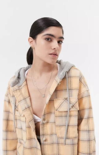 urban outfitters Hooded Shirt Jacket