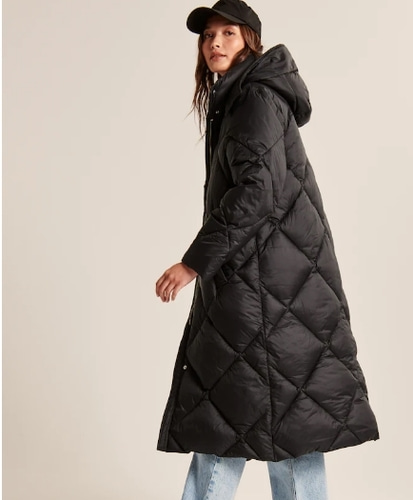 abercrombie long puffer