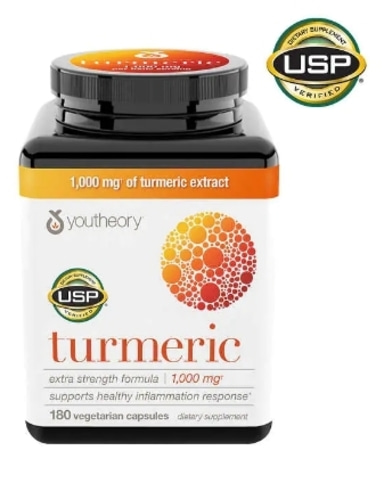 youtheory Turmeric Extra Strength Formula 1,000 mg., 180 Capsules - 강황 /울금