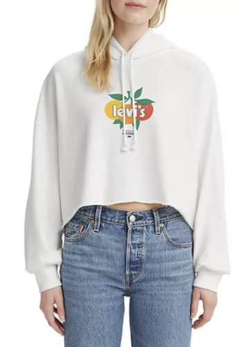 Levi&#039;s Cropped Graphic Hoodie - 바로출고