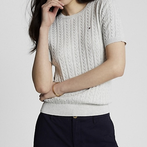 TOMMY HILFIGER  CABLE KNIT SWEATER - 바로출고