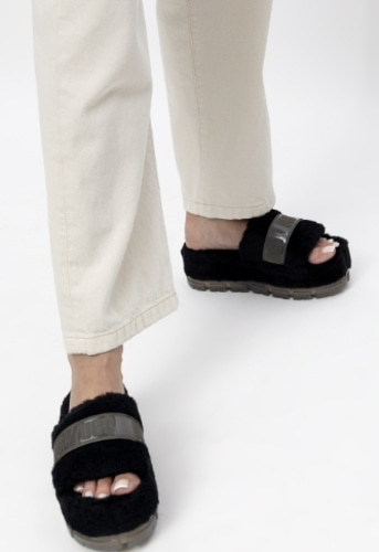 UGG® Fluffita Clear Platform Sandals