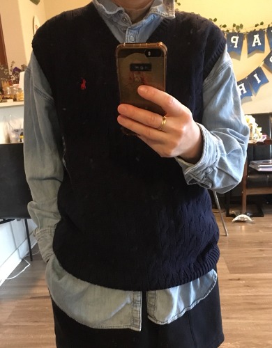 Polo Ralph Lauren Sweater Vest - 빅보이 성인가능 - 바로출고 단면 51cm 66도 여유있는 사이즈