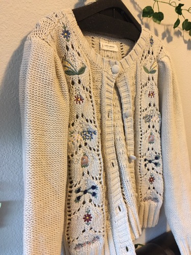 Lucky Brand Women&#039;s Embroidered Cardigan - 라지 바로출고