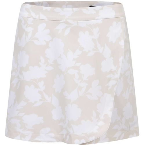 G/Fore Tonal Floral Wrap 4-Way Stretch Skort Stone