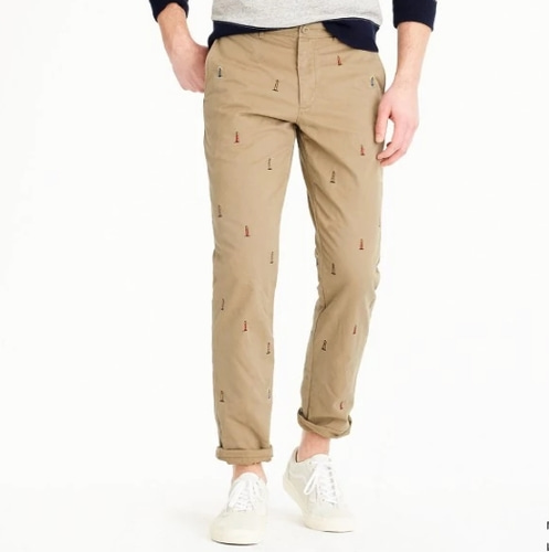 J.Crew 770 straight fit chino with embroidered lighthouses- 바로출고