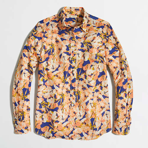 J.Crew classic button-down shirt in printed cotton 