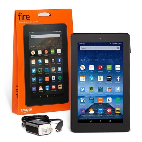 amazon Fire Tablet, 7&quot; Display, Wi-Fi, 8 GB, Black  아마존 파이어 타블렛 
