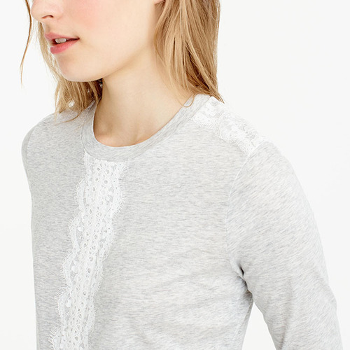 J.Crew Long-sleeve T-shirt with lace - xs,s,m  바로출고 