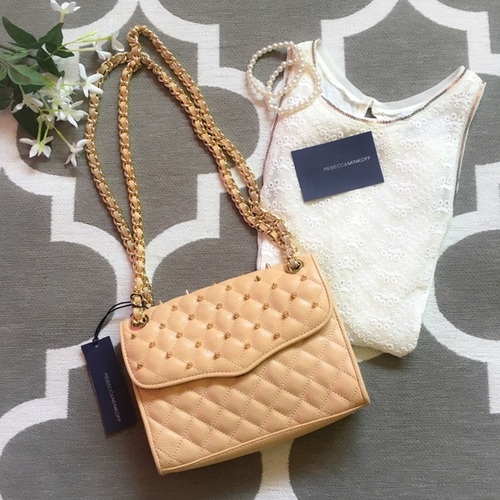 핫딜! Rebecca Minkoff Mini Quilted Affair Cross-Body Handbag with Studs -딱 2개!