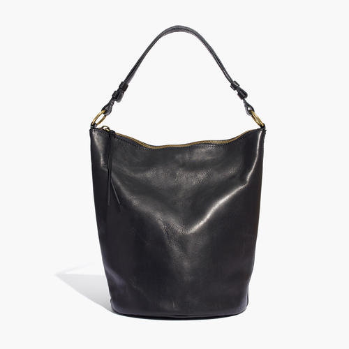 Madewell leather bucket bag -black