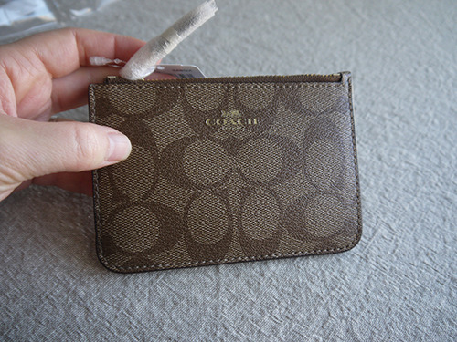 Coach KEY POUCH WITH GUSSET IN SIGNATURE - 바잉가이하 파이날 